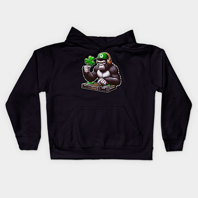 St Patricks Day Saint Paddys Patty's Day Irish Ireland Dj Kids Hoodie by click2print